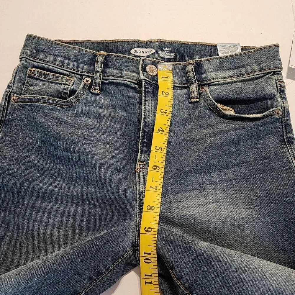 Old Navy boy sz 14 Karate Slim Jeans adjustable waist distressed New